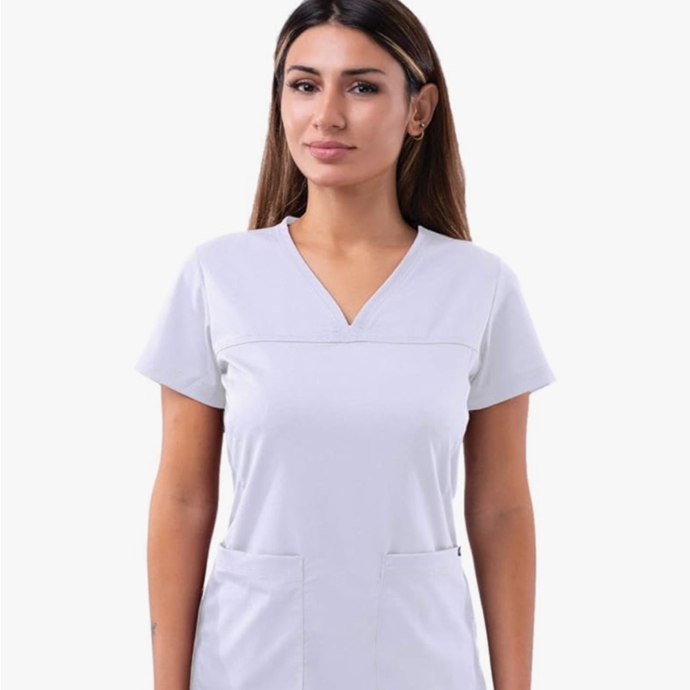 ADAR White Scrub Top and Bottoms